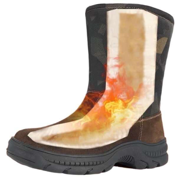 Snow Boots Men's Fur Integrated High-top Long Tube Big Cotton Shoes - Image 5