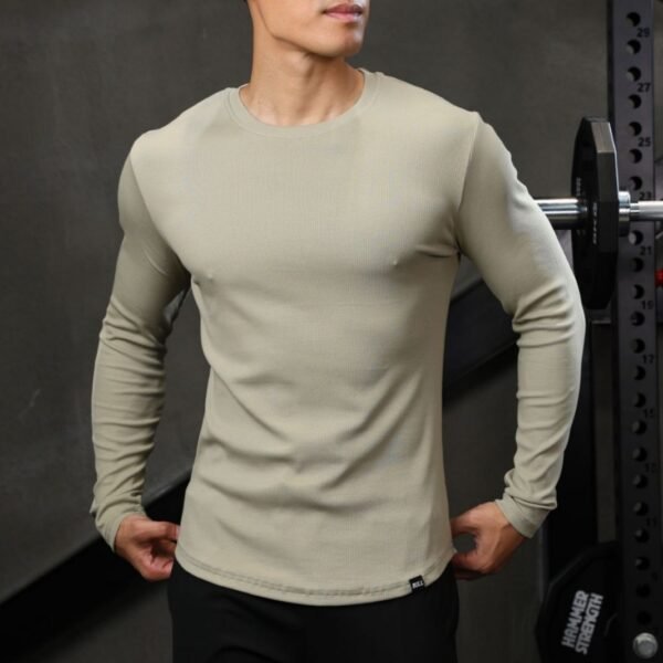 Men's Sports Workout Long Sleeve Running Top - Image 2