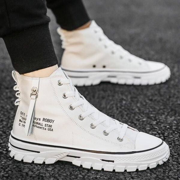 Canvas Shoes, Breathable Thick Sole, Board Shoes, Gaobang Casual Shoes - Image 5