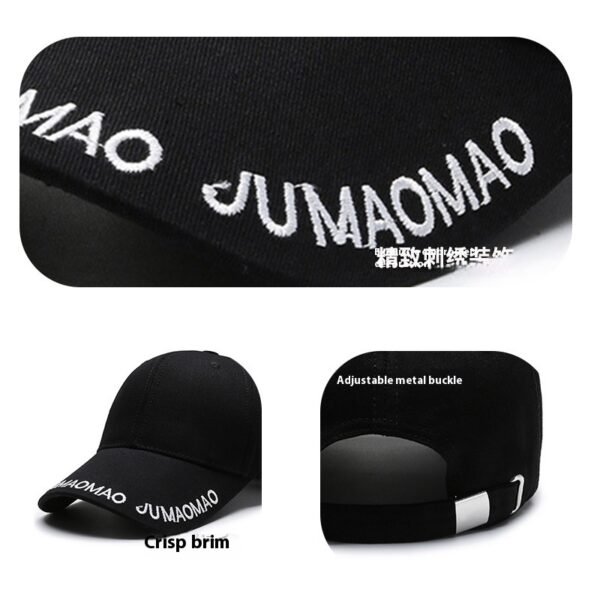Summer Korean Style Embroidered Baseball Cap Men's Solid Color - Image 3