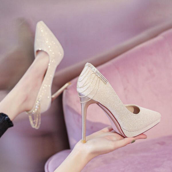 Spring Design Versatile Goddess Temperament Classy High Heels - Image 2