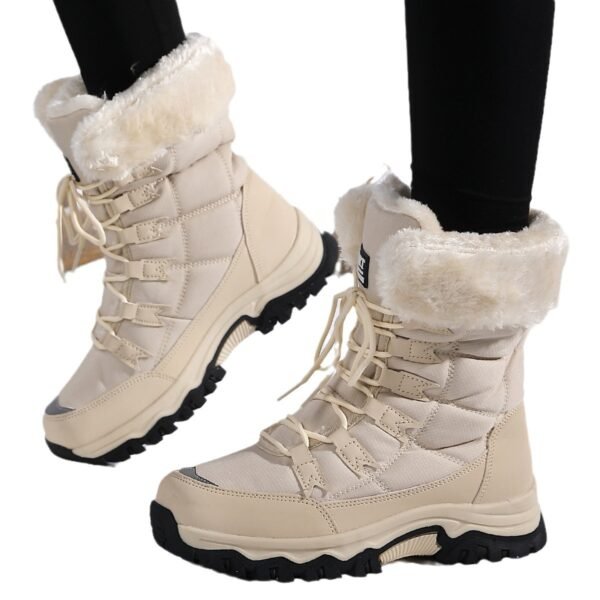 Waterproof And Cold-proof Long Boots Female Outdoor Plus Fluff Thickened - Image 5