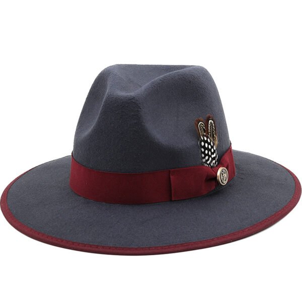 New Great Eaves Feather Ribbon British Retro Hat - Image 10