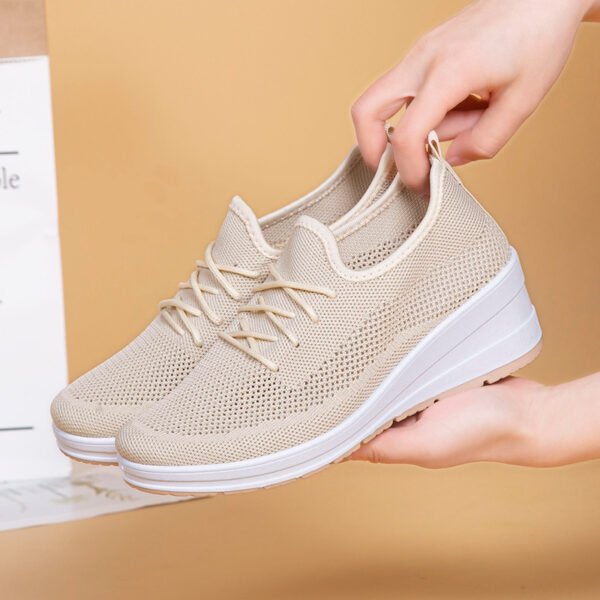 Women's Mesh Breathable Casual Platform Wedge Heels - Image 6