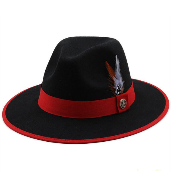 New Great Eaves Feather Ribbon British Retro Hat - Image 8