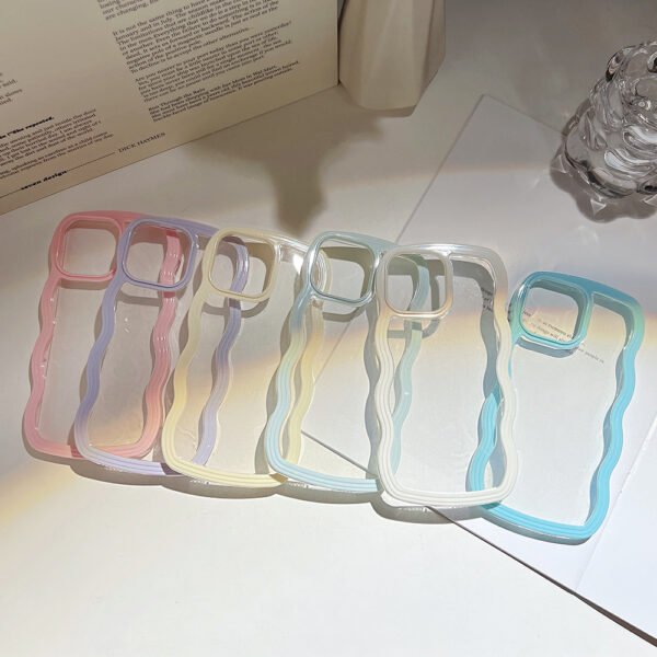 Wave Border Mobile Phone Case Solid Color Simple Candy Color - Image 8