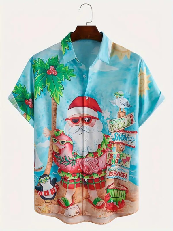European And American Christmas Plus Size Men's 3D Shirt - Image 7