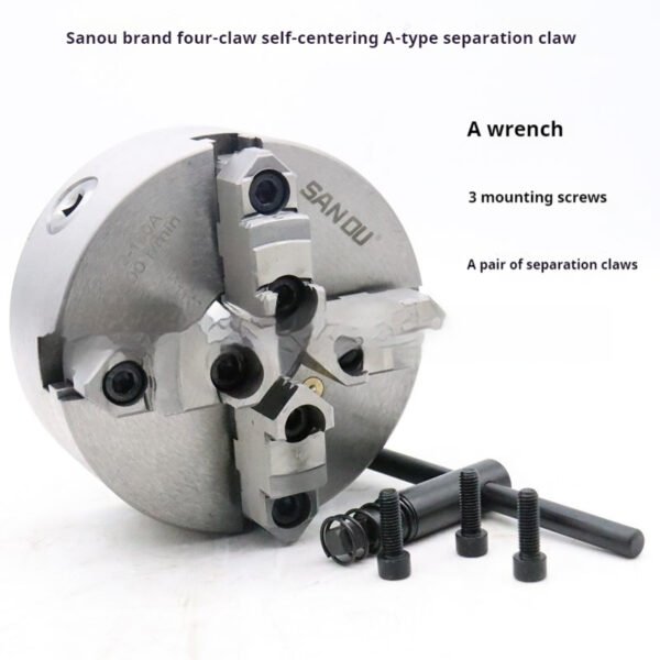 Self-centering Four-jaw Chuck Manual Linkage Lathe Chuck - Image 3