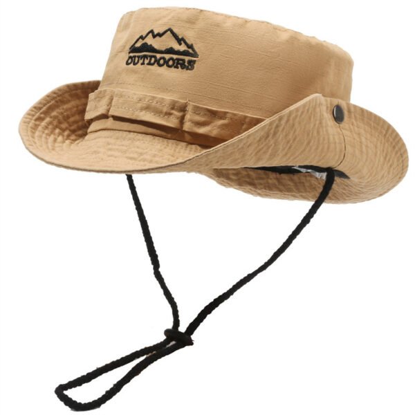 Summer Outdoor Mountaineering Slub Cotton Sun-proof Bucket Hat - Image 5