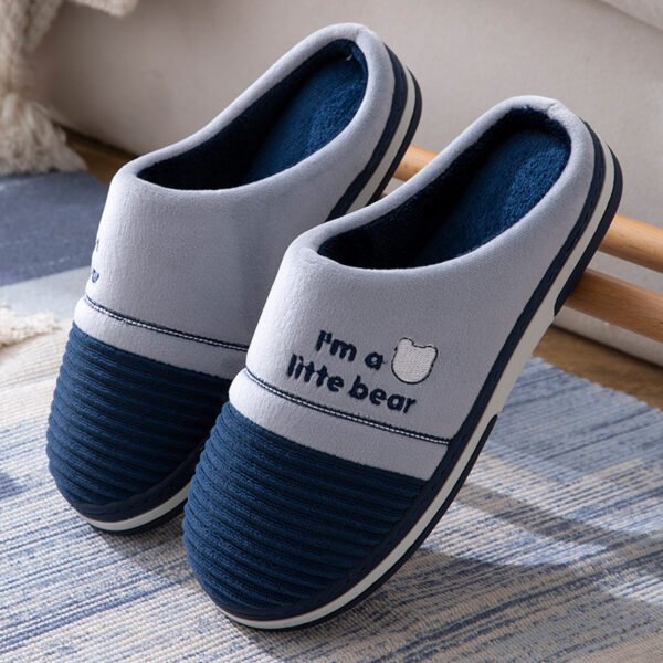 Plus Size Men's Slippers Indoor Warm Non Slip Cotton Slippers - Image 6
