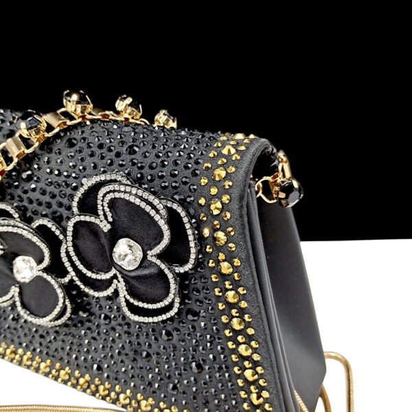 Women's Pointed Toe Shoes Bag Set Handmade Flower Decoration Simple Banquet Style - Image 2