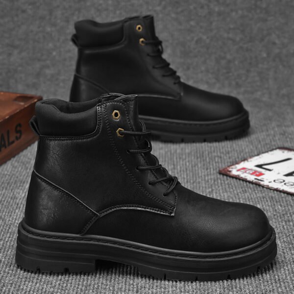 Thick-soled Labor Protection Outdoor Mountaineering Sports Men Leather Boots - Image 5