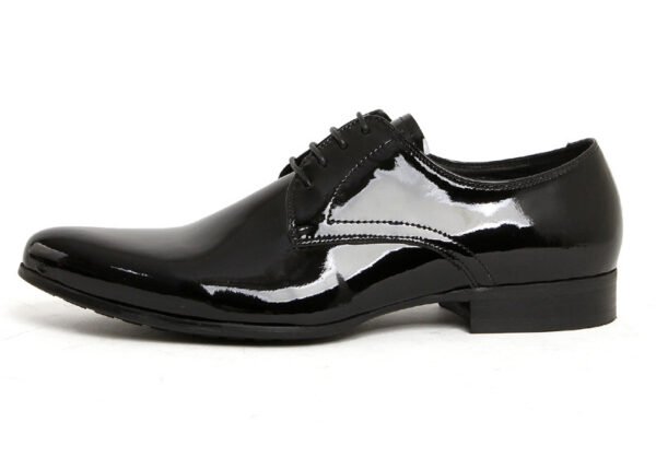 British Pointed Men's Lace-up Low-top Leather Shoes - Image 3