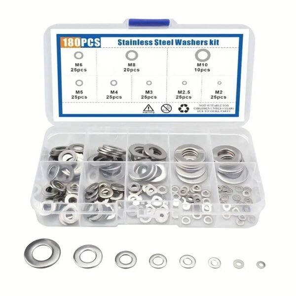 304 Stainless Steel Flat Washer Combination M2-M12 - Image 2