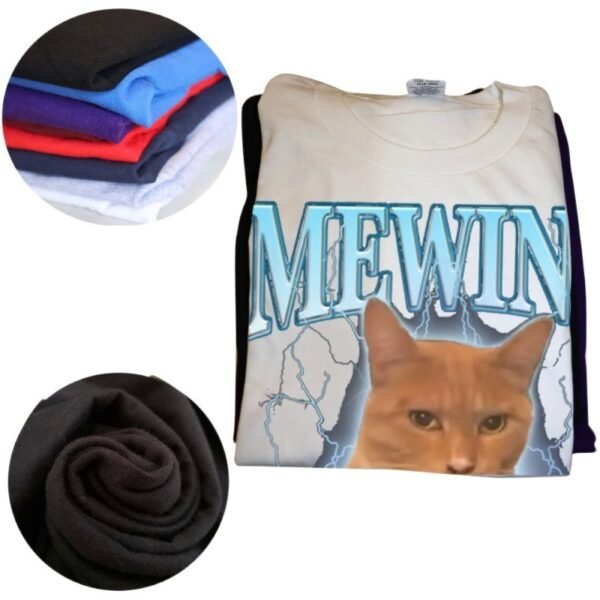 Cute Cat Funny Graphic Crew Neck T-shirt - Image 5