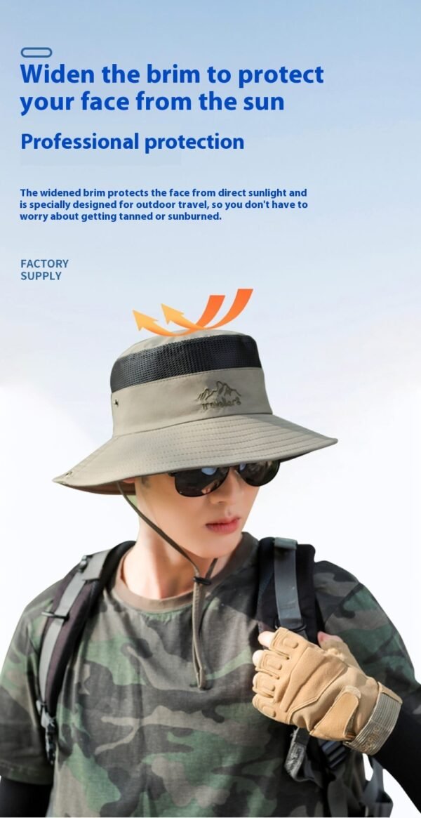 Spring And Summer Hat Outdoor Mountaineering Sun Hat Folding - Image 9