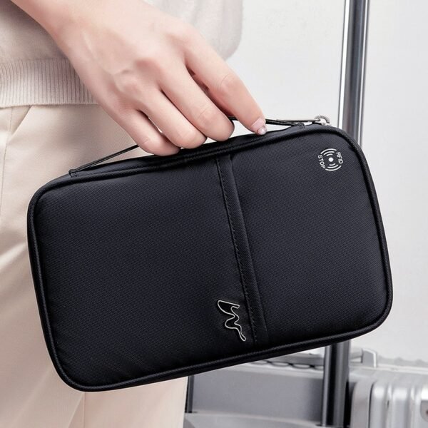 Travel Storage Travel Portable RFID Anti-theft Swiping Passport Case Document Package - Image 4