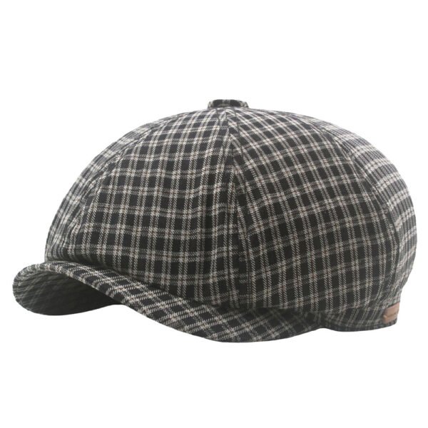 Casual British Small Lattice Beret Retro - Image 5