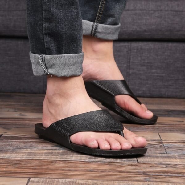 Men's Waterproof Closed Toe Flip Toe Plastic Slipper - Image 8