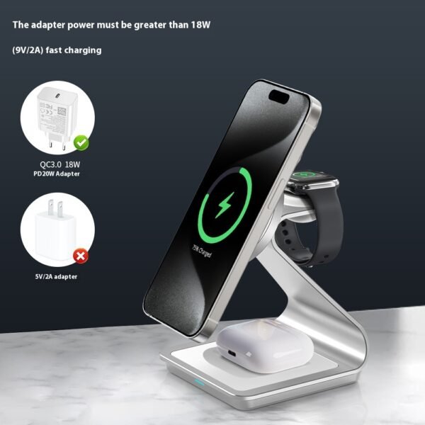 Three-in-one Wireless Charger Car Soft Light - Image 4