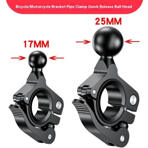 Aluminum Alloy Motorcycle Phone Bracket with Ball Head - Image 3