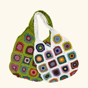 Ethnic Style Mixed Color Flowers Print One Shoulder Tote