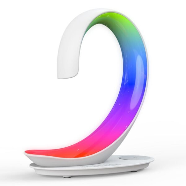 Multi-functional Desktop Wireless Charger Bluetooth Speaker Atmosphere Colorful Light White Swan Light - Image 5