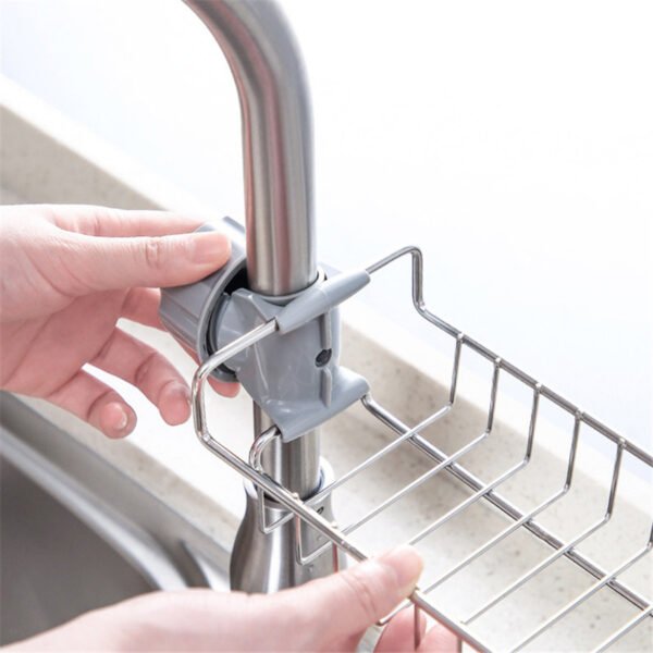 Adjustable Sink Drain Rack Sponge Storage Faucet Holder Soap Drainer Shelf Basket Organizer Kitchen Bathroom Accessories - Image 4