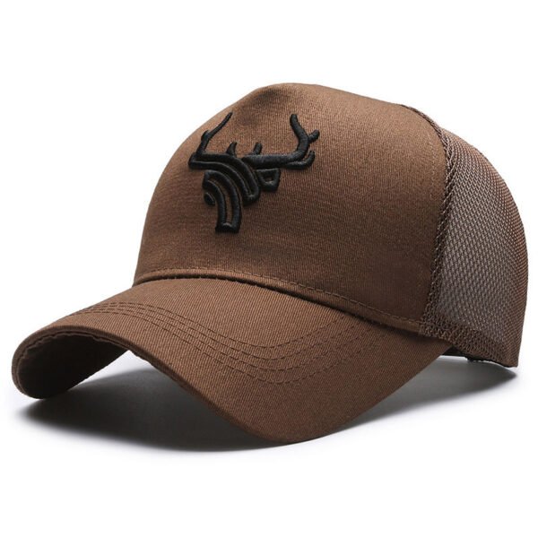 Deer Head Rear Mesh Tall Crown Baseball Cap Men's Summer Breathable - Image 4