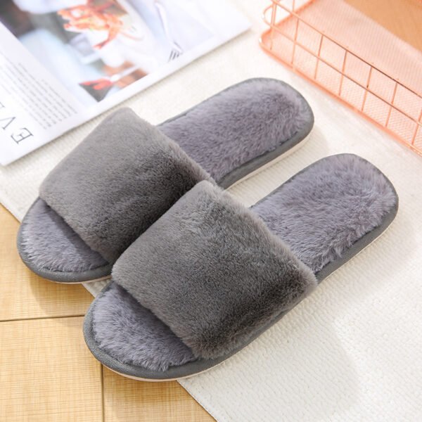 Velvet Women's Cotton Slippers Home Indoor Non-slip - Image 5