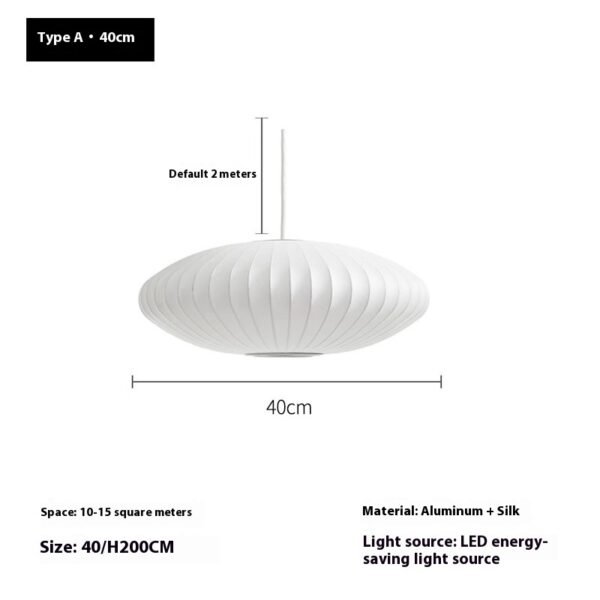 Nordic Silk-like Hanging Restaurant Silent Cage Flat Bedroom Lamps - Image 7