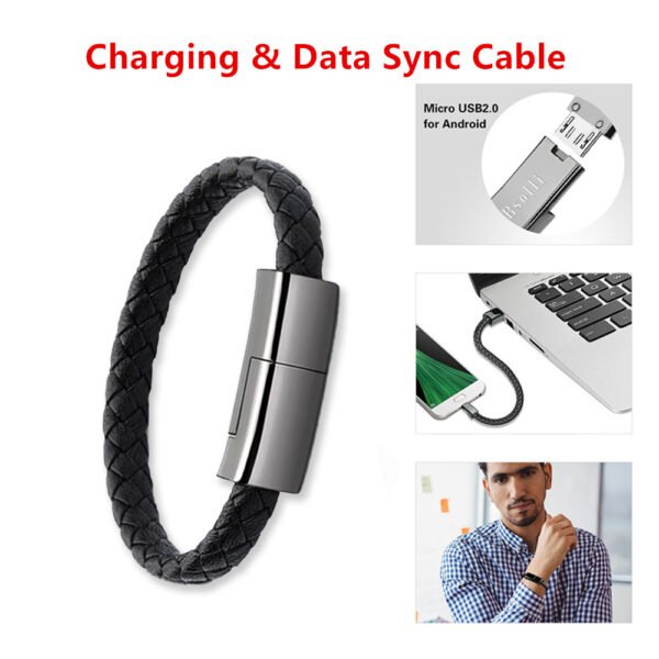Bracelet USB Charger Cable for iPhone 14/13 & USB-C - Image 2