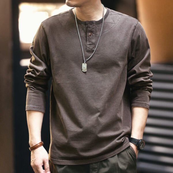 American Retro Heavy Long-sleeved T-shirt - Image 10