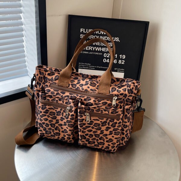 Large Capacity Leopard Print All-match Shoulder Messenger Bag - Image 6