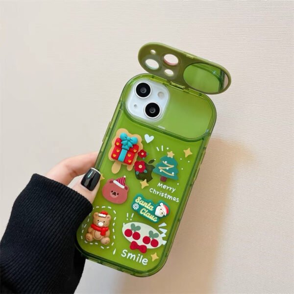Cute Xmas Santa & Elk Flip Case for iPhone 15/14/13/12/11 - Image 9