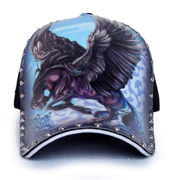 Baseball Cap 3d Printed Wide Brim Hard Top Peak Cap - Image 7