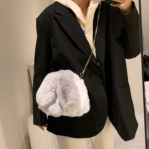 Cute Plush Ears Bunny Tail Fashion Bag - Image 2