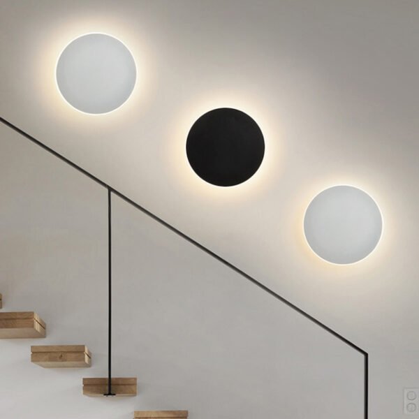 Simple Led Round Wall Lamp Touch Bedroom Bedside