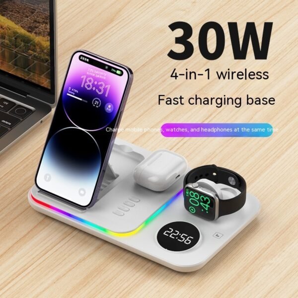 30W Multifunctional Three In One Wireless Magnetic Suction - Image 3