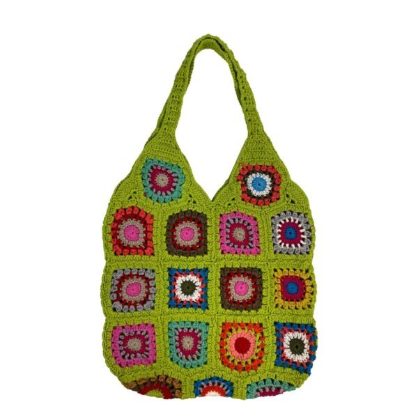 Ethnic Style Mixed Color Flowers Print One Shoulder Tote - Image 5