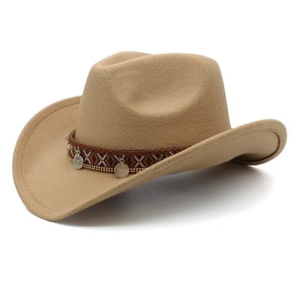 Pendant Casual Sun-proof Sun Protection Keeping Warm Boys And Girls Woolen Western Cowboy Hat - Image 10