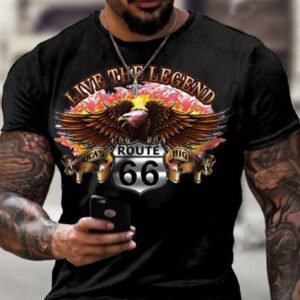 Men's Loose Retro Fashion Letter Print T-shirt