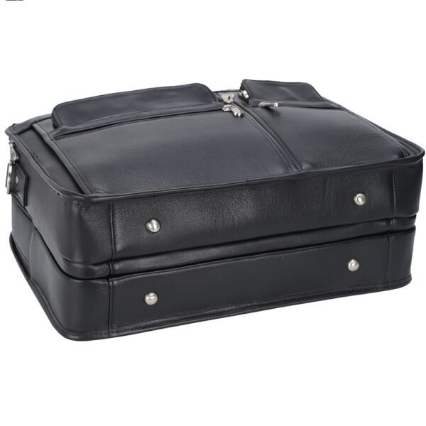Tiding Leather Leather Business First Layer Cowhide 17-inch Laptop Bag - Image 4