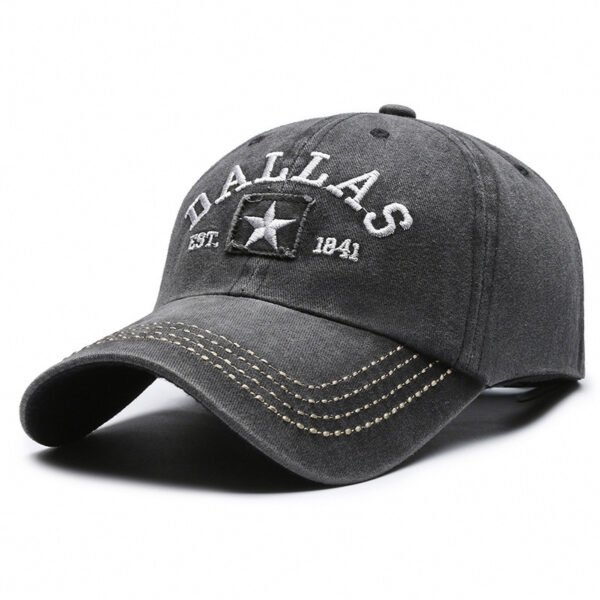Soft Top Washed-out Vintage Coating Cloth Peaked Cap - Image 6