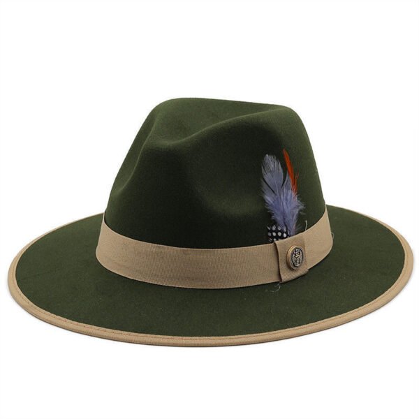 New Great Eaves Feather Ribbon British Retro Hat - Image 9