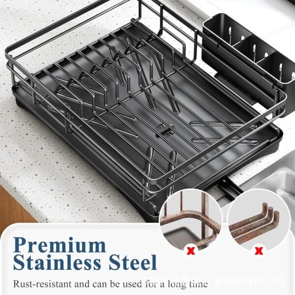 Kitchen Dish Sorting Sink Drain Rack - Image 3