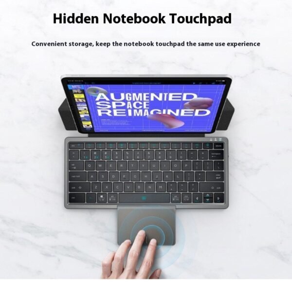 Three-in-one Wireless Bluetooth Touch Pad Wireless Keyboard Leather Sheath Stand Ipad Mobile Phone Universal - Image 2
