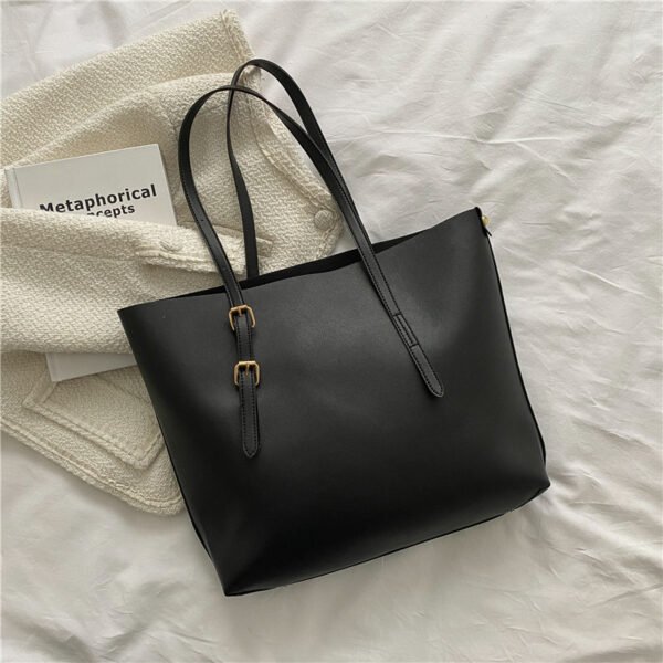 Commuter Bag Work One-shoulder Bucket Bag Autumn And Winter Vintage Tote Bag - Image 8