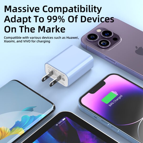 Macaron Color American Standard 5V1A Mobile Phone Charger 5V2A Travel Single Port Charging Plug 5W10W - Image 4