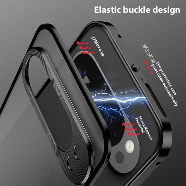 Spring Fastener Metal Frame Protective Phone Case - Image 4